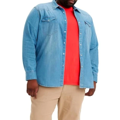 Image of Levi&#039;s Men&#039;s Big &amp; Tall Barstow Western Shirt, Esta Noche, 5XL