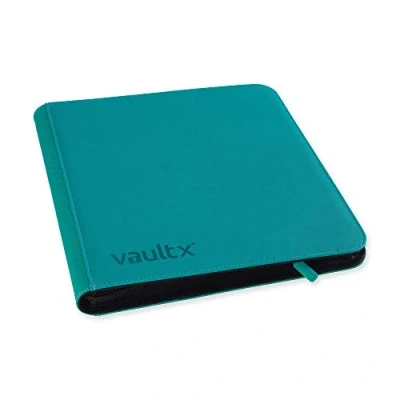 Image of Vault X 12 XL Pocket Trading Card Zip Binder 624 cards, Premium Exo Tec Album Material, 26 Side Loading Pages, Folder for Collectible Games, Sports, TCG (Teal)