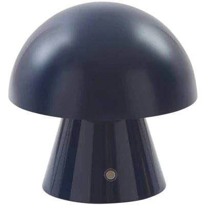 Image of Lindby LED rechargeable table lamp Nevijo, blue, Ø18cm, USB, dimmable