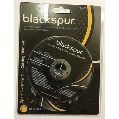 Image of 2pc 115mm x 1mm (4.5&quot;) Thin Cutting Disc Set By Blackspur