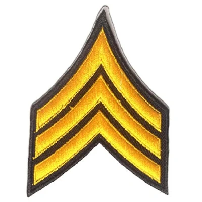 Image of Sergeant Army Logo Iron on Patches Adhesive Emblem Stickers Appliques, Size: 2.95 x 3.94 inches
