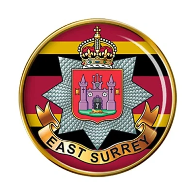Image of East Surrey Regiment, British Army Pin Badge