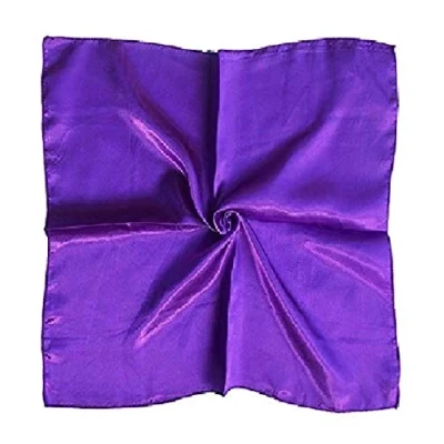 Image of Large Square Plain Nautical Head Neck Scarf Wrap 21 Colours (Purple)