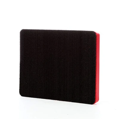 Image of 3M(TM) Hookit(TM) Pad 20433, Hook and Loop Attachment, 4&quot; Length x 3&quot; Width 1/2&quot; Thick, Red (Pack of 1)