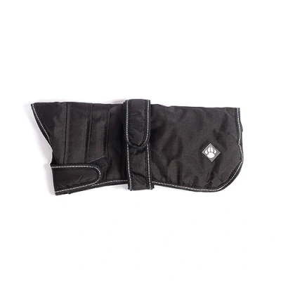 Image of Danish Design Black Harness Water Proof Wind Breathable Thermal Comfort Dog/Puppy Coat 20 Inch 50 cm