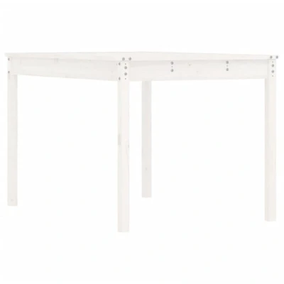 Image of vidaXL Garden Table White 121x82.5x76 cm Solid Wood Pine