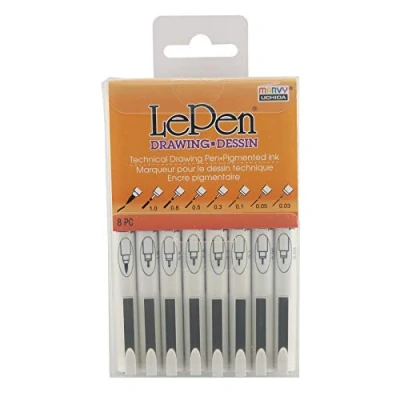 Image of UCHIDA OF AMERICA, CORP. LE Technical Pen 8/PKG, Multiple, One Size