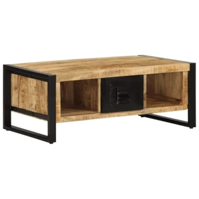 Image of vidaXL coffee table/side table solid mango wood 90x50x36 cm modern style brown indoor use