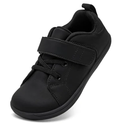 Image of IceUnicorn Kids Wide Barefoot Shoes Boys Girls Trainers Minimalist Trail Running School Sneaker(All Black, 9.5 UK Child Wide)
