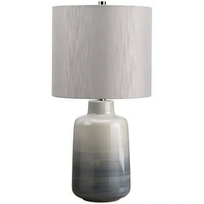 Image of Bacari 1 Light Small Table Lamp Grey, Blue, E27