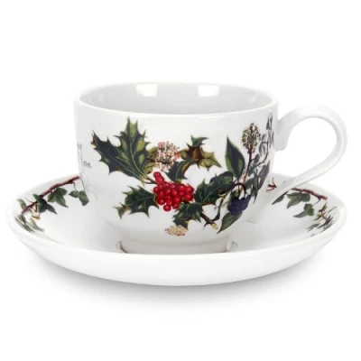Image of Portmeirion the Holly and Ivy Single Tea Cup &amp; Saucer