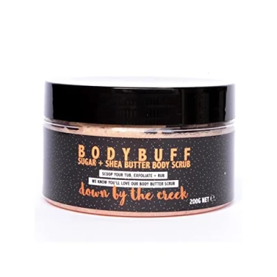 Image of Emily Victoria Body Buff Sugar &amp; Shea Butter Scrub Down By The Creek Citrus Woody Scent 200g