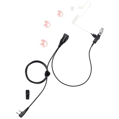 Image of Commountain Earpiece with PTT/Mic Compatible for Kenwood Baofeng SAMCOM BTECH Retevis Walkie Talkies Radios and BF F8HP UV 82HP 5R UV82 UV82C UV5X3 TK NX, Acoustic Tube Headset, 2 Pin Style