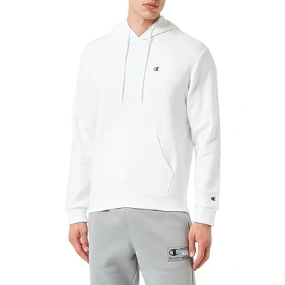 Image of Champion Men&#039;s Legacy Basics Powerblend Fleece Hooded Sweatshirt, White, S