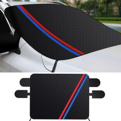 Image of XIIDSTR Car Windshield Cover, for Ford Transit Custom Snow Ice Frost Sun UV Dust Water Resistent Cover Protector,A