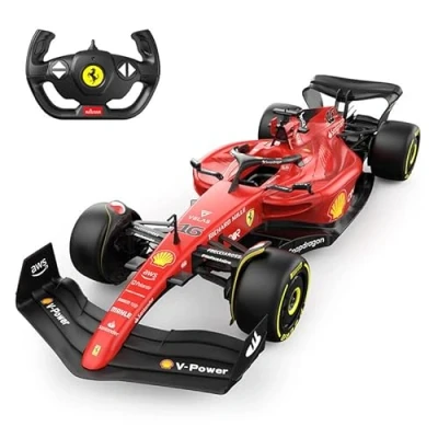 Image of Ferrari F1 75 RC car (1:12 Scale) 2022 Formula 1 remote control Drivers Charles LeClerc + Carlos Sainz Drive To Survive