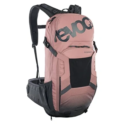 Image of EVOC FR ENDURO 16 bike backpack, backpack for tours (LITESHIELD BACK PROTECTOR 95%, protectors, tool compartment, hydration bladder compartment 3l, size: M/L), Dusty Pink/Carbon Grey