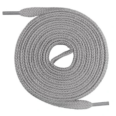 Image of Mount Swiss©, premium laces, 1 pair of flat laces made 100 % cotton, tear resistant, 7 mm wide, Adult (Unisex), grey, 150 cm