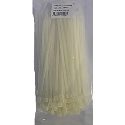 Image of 21x Simply Pack of 100 200mm x 4.8mm White CT03/WHITE