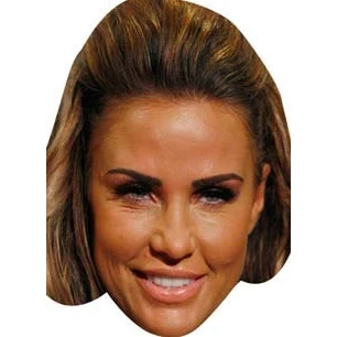Image of FoxyPrinting Katie Price Tv Star Celebrity Cardboard Party Face Mask Fancy Dress