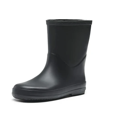 Image of DREAM PAIRS Kids Wellies Boys Girls Wellington Boots Waterproof Non Slip Short Rain Toddler/Little Kid/Big Kid,Size 8 Little Kid,Black,SDRB2203K E