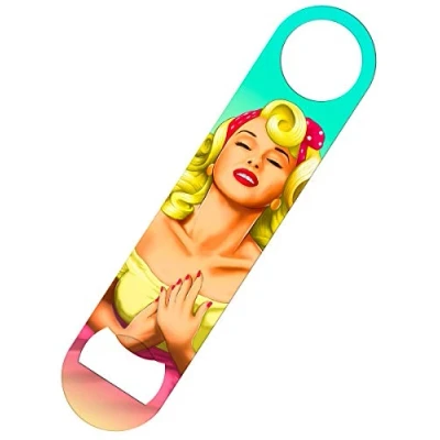 Image of Too Glam to Give A Damn Pin Up Bar Blade Bottle Opener 18 x 4cm