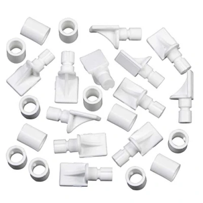 Image of Merriway BH02180 (12 Pcs) White Plastic Shelf Support Socket and Stud Pack of 12 Pieces