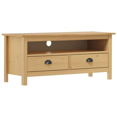 Image of vidaXL TV Cabinet Hill Honey Brown 110x40x47 cm Solid Pine Wood