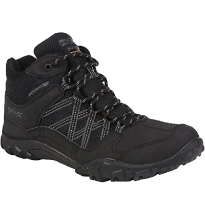 Image of Regatta Mens Edgepoint Mid WP Black/Granit EU43/UK9