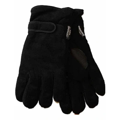 Image of Socks Uwear New Mens Thermal Thinsulate Lined Super Fleece Warm Winter Gloves GL127 Black Medium Large