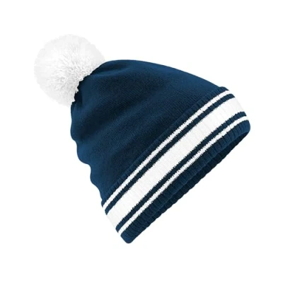Image of Beechfield Stadium Beanie French Navy/White