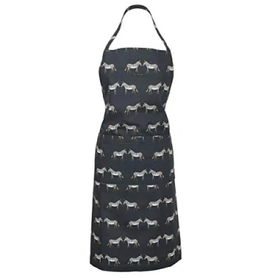 Image of Sophie Allport Zebra Adult Unisex Apron, 100% Cotton, Adjustable Neck Strap and Front Pocket
