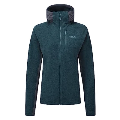 Image of Rab Women&#039;s Capacitor Hoody Midweight Fleece Jacket for Hiking, Trekking, &amp; Climbing Orion Blue 14