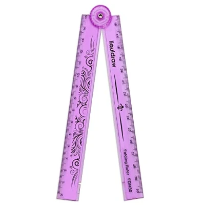 Image of Liquidraw 30cm Folding Ruler Foldable School Stationery (Pink)