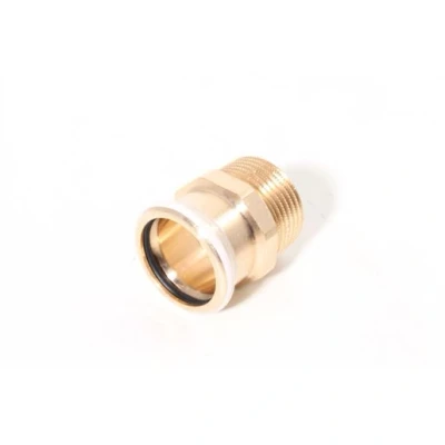 Image of Geberit Mapress Copper Press Fit Adaptor with Male Thread (Water) 28mm x 1&quot; 61708