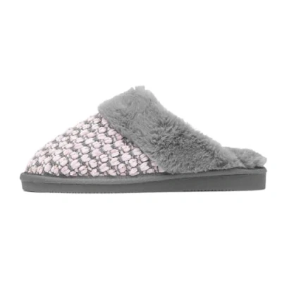 Image of Jo &amp; Joe Persian Womens Grey Faux Fur Slipper Size 4 UK