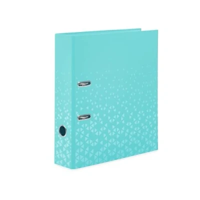 Image of HERMA A4 Lever Arch File Turquoise, 70mm Spine, Heavy Duty Folder with Pattern Motif, Glossy Finish &amp; Inner Print, Kids Ring Binder, Archiving Storage Organizer