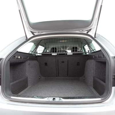 Image of Travall Dog Guard compatible with Skoda Superb Estate (2008 2015) [No Sunroof] Vehicle Specific Boot Tailored Fit Luggage Pet Barrier Separator Heavy Duty Powder Coated Steel
