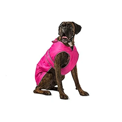 Image of Ancol Muddy Paws All Weather Stormguard Coat . Pink. Size X Small ( Length 25cm , up to 43cm girth)
