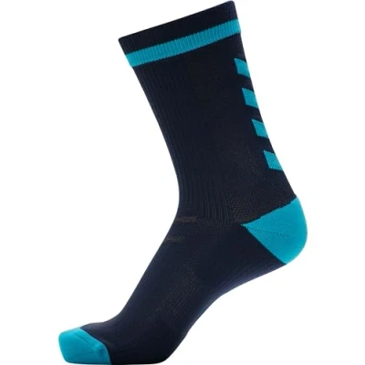 Image of hummel Unisex ELITE INDOOR SOCK LOW PA Sock, Dark Sapphire/Bluebird, 27 30