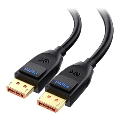 Image of Cable Matters [VESA Certified] 80Gbps DisplayPort 2.1 1m, DP80 with 16K 60Hz, 8K 240Hz, 4K 240Hz in Black FreeSync, G SYNC and HDR for Gaming Monitor, PC, RTX 4080/4090, RX 7900