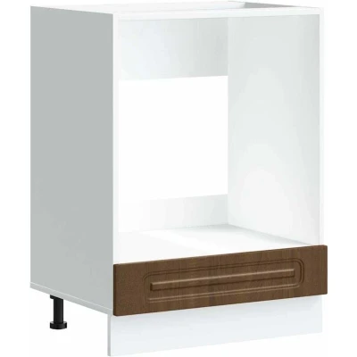 Image of vidaXL Kalmar Oven Cabinet Engineered Wood Brown Oak Compact Space saving Kitchen Storage