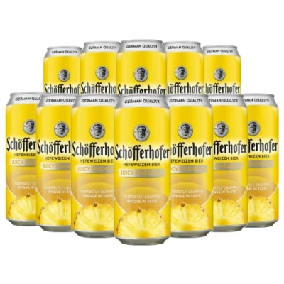Image of Beer Hunter Schöfferhofer Pineapple German Wheat Low Alcohol Radler 2.5% ABV (12 Pack)