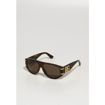 Image of Dolce &amp; Gabbana Woman DG4499 502/73 Sunglasses Acetate Turtle Brown Pilot Normal