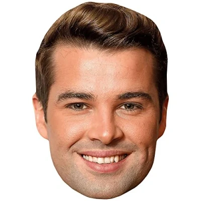 Image of Joseph McElderry (Smile) Celebrity Mask, Flat Card Face, Fancy Dress Mask
