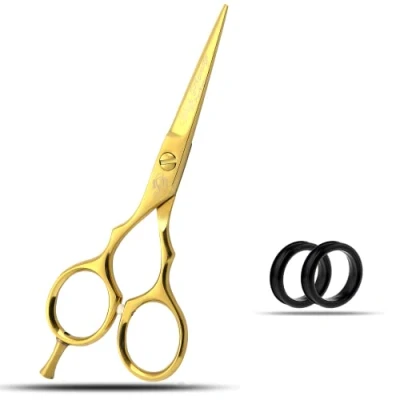 Image of Galmified Glam 5&quot; Professional Left Handed Hair Cutting Shears Barber Hairdressing Scissors (5&quot; Gold)