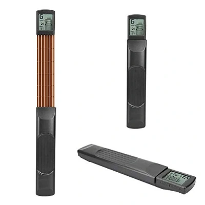 Image of Pocket Guitar Mini 6 Fret Practice Tool Chord Trainer with Rotatable Chart Screen ChordPresser for Beginner Guitarist