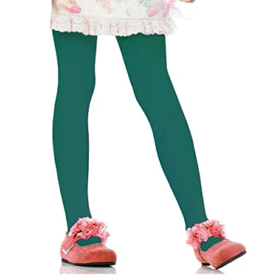 Image of Kids Fashion Girls Microfiber Opaque Tights 60 Denier (8 10 Years (134cm), Green)
