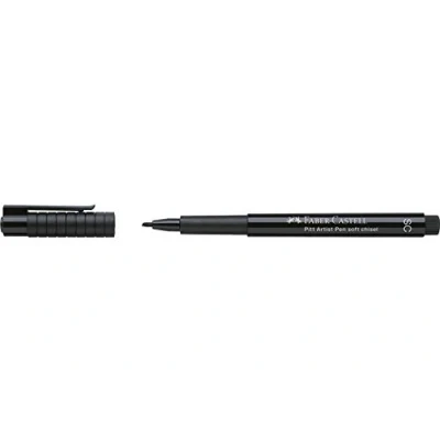 Image of Faber Castell Art &amp; Graphic Pitt Artist Pen Soft Calligraphy India Ink Pen, Black, Single For Art, Craft, Drawing, Sketching, Home, School, University, Colouring