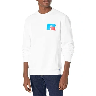 Image of Russell Athletic Men&#039;s Dri Power Fleece Sweatshirt, White Eagle R Logo, S